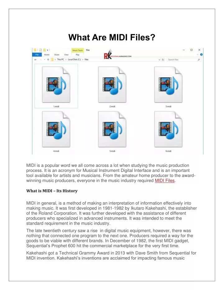 what are midi files