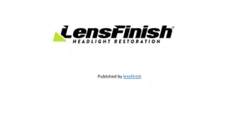published by lensfinish