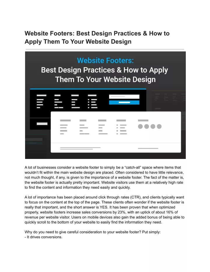 website footers best design practices
