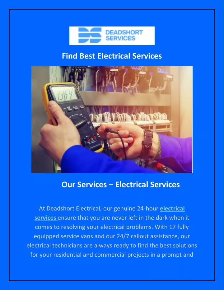 find best electrical services