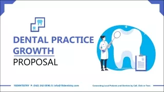 Dental Practice Growth Proposal | Dental Marketing Services | 18dentistry