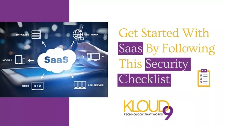 get started with saas by following this security