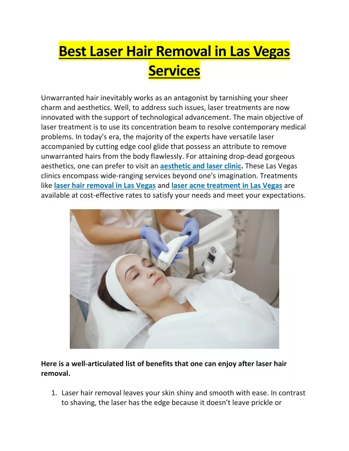 best laser hair removal in las vegas services