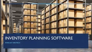 Inventory Planning Software and Inventory Forecasting Software