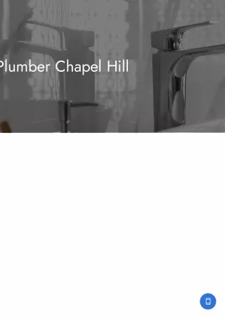 Plumber Chapel Hill