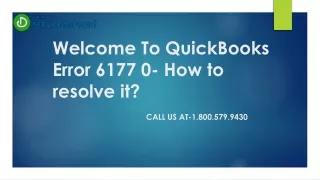 what is QuickBooks Error 6177? how to fix it?
