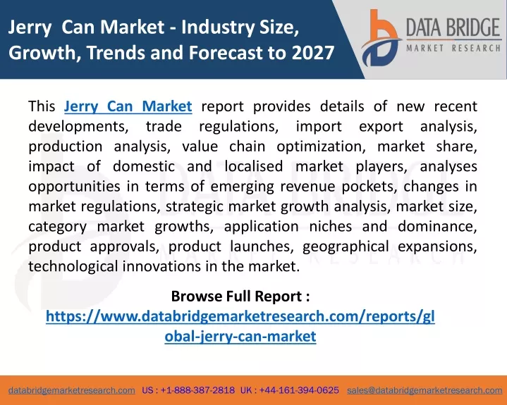 jerry can market industry size growth trends