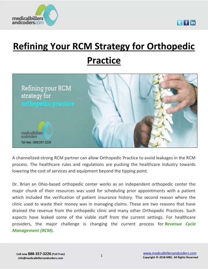 refining your rcm strategy for orthopedic practice