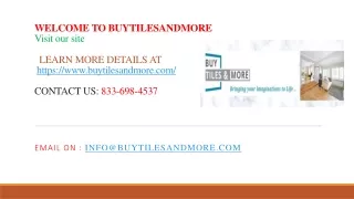 WELCOME TO BUYTILESANDMORE