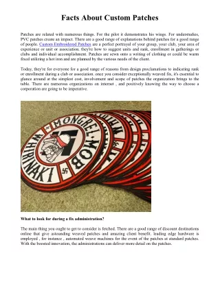 facts about custom patches