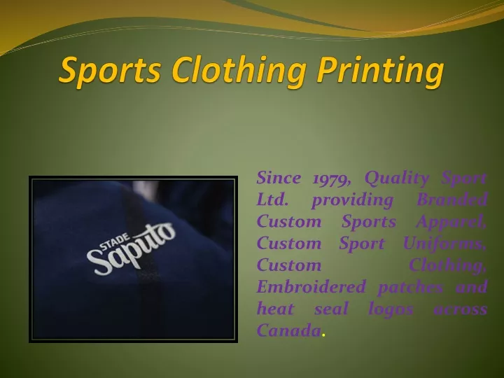 sports clothing printing