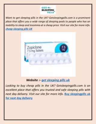 Buy sleepingpills uk for next day delivery S