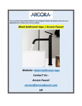 Black bathroom taps  Arcora Faucet