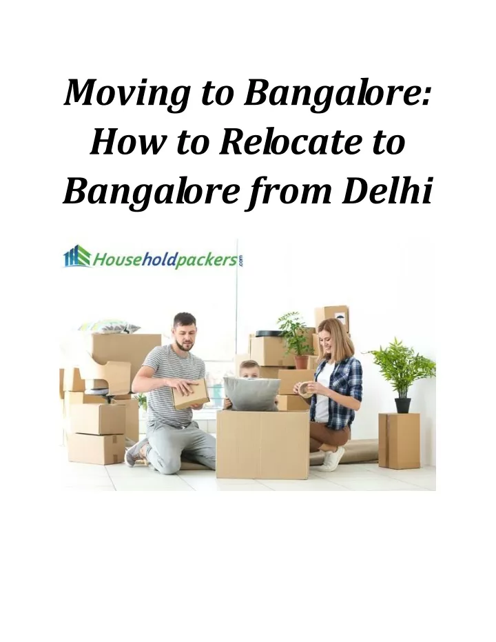 moving to bangalore how to relocate to bangalore