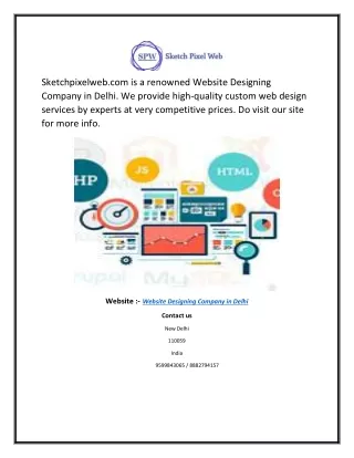Website Designing Company in Delhi | Sketchpixelweb.com