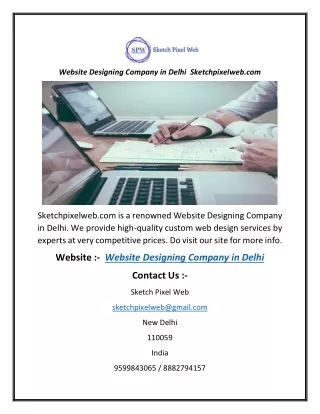 Website Designing Company in Delhi  Sketchpixelweb