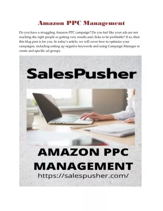 amazon ppc management