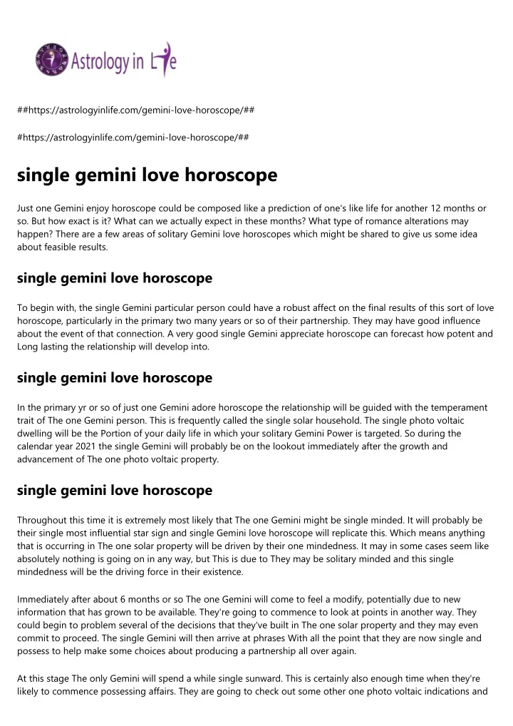 https astrologyinlife com gemini love horoscope