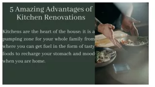5 Amazing Advantages of Kitchen Renovations