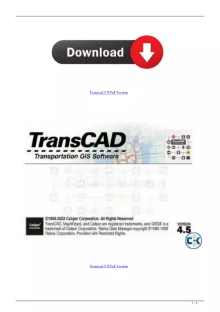 Transcad 5 0 Full Version