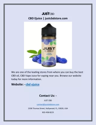 cbd ejuice justcbdstore com