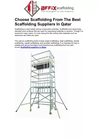 choose scaffolding from the best scaffolding