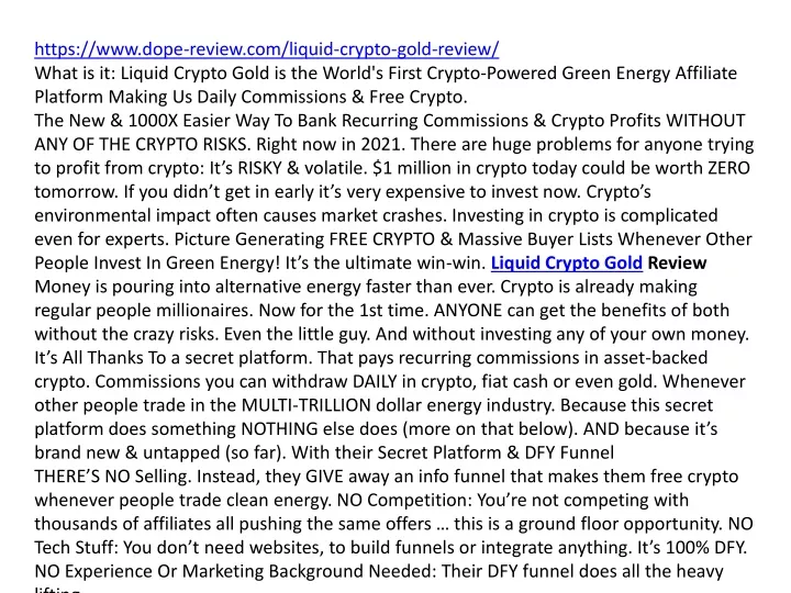 https www dope review com liquid crypto gold