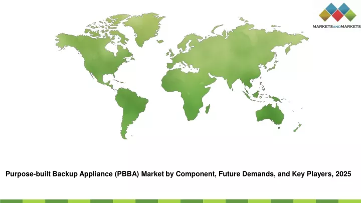 purpose built backup appliance pbba market