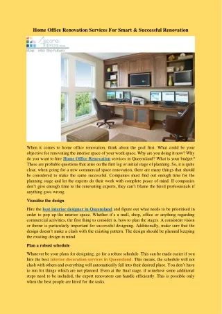 Home Office Renovation Services For Smart & Successful Renovation