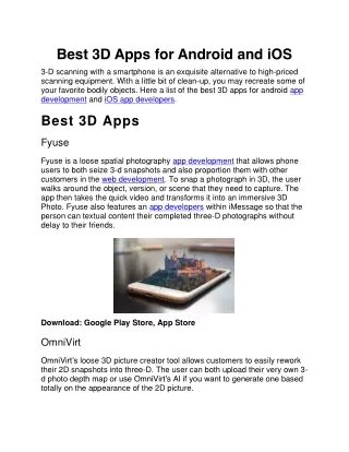 best 3d apps for android and ios 3 d scanning