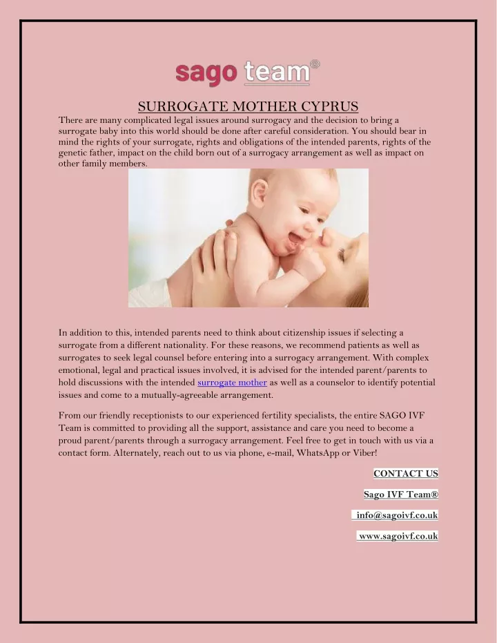 surrogate mother cyprus there are many