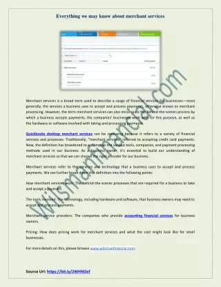 everything we may know about merchant services