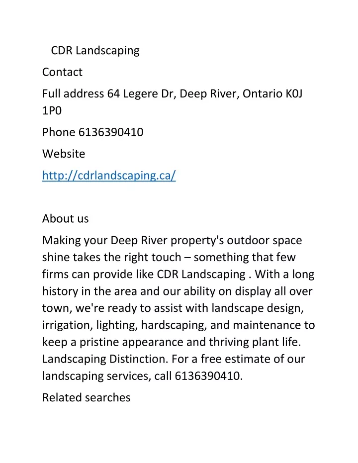 cdr landscaping