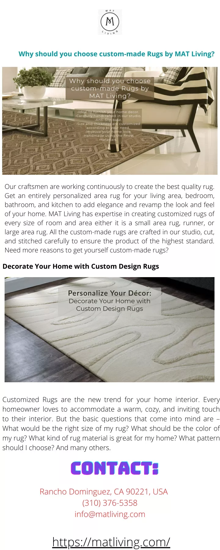 why should you choose custom made rugs