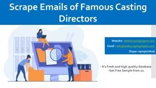 scrape emails of famous casting directors