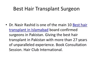 Best Hair Transplant Surgeon