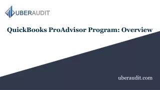 QuickBooks ProAdvisor Program_ Overview