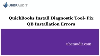 QuickBooks Install Diagnostic Tool- Fix QB Installation Errors