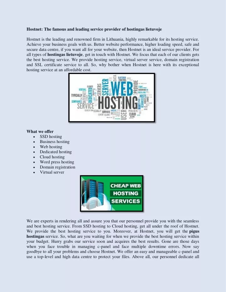 hostnet the famous and leading service provider