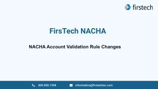 FirsTech - NACHA