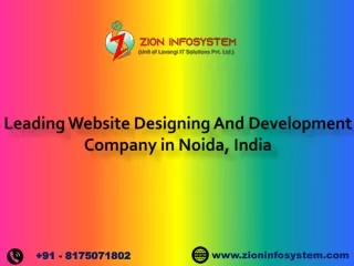 Website Designing And Development Company in Noida