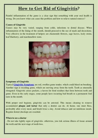 how to get rid of gingivitis