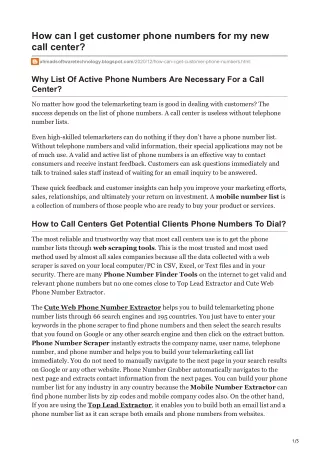how can i get customer phone numbers