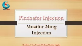 Plerixafor 24mg Injection Price | Buy indian mozobil Injection