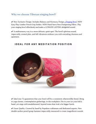 why we choose tibetan singing bowl