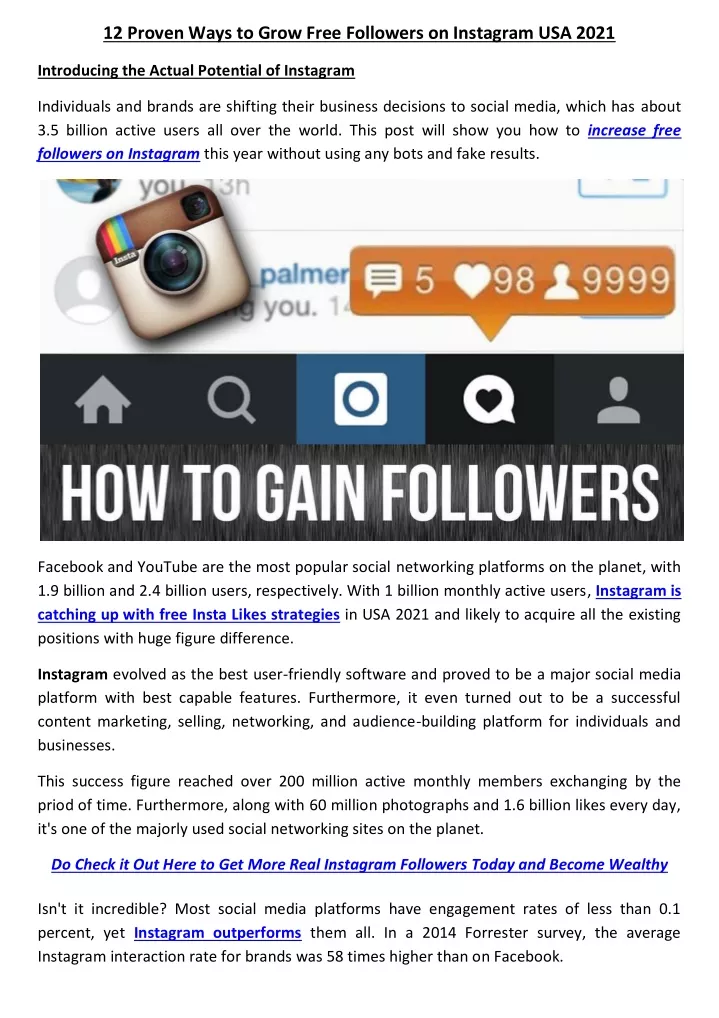 12 proven ways to grow free followers
