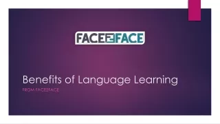 Benefits of Language Learning Online Face2Face PDF