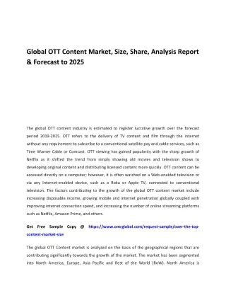 global ott content market size share analysis