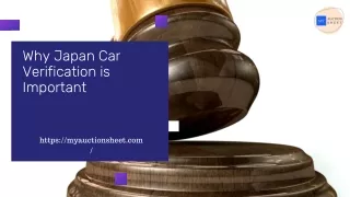 Why Japan Car Verification is Important