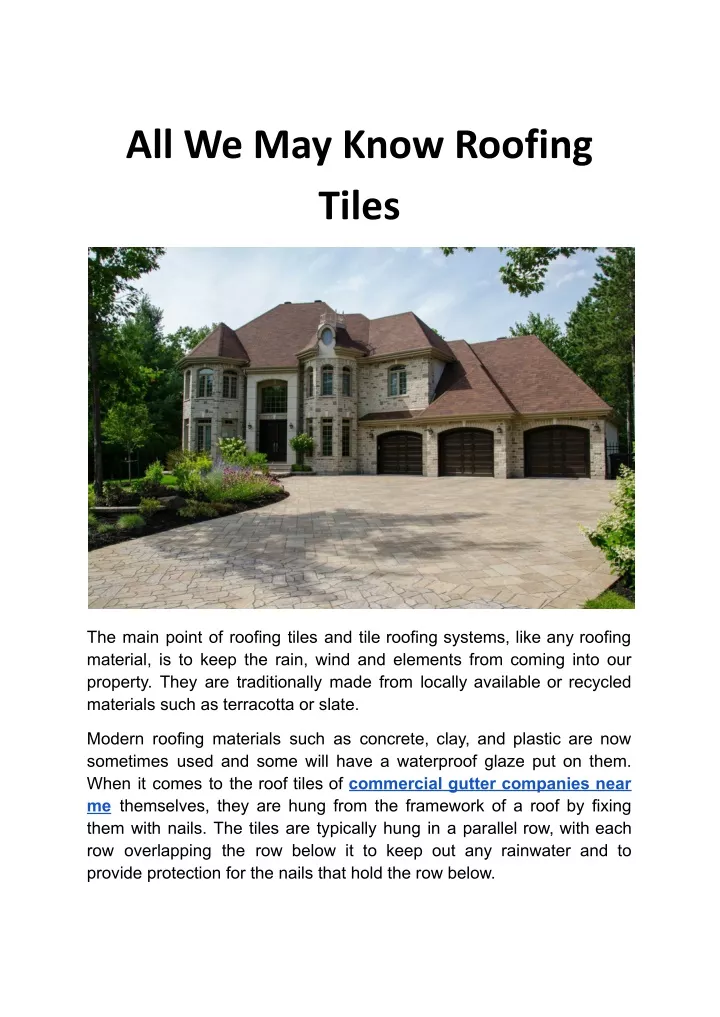 all we may know roofing tiles